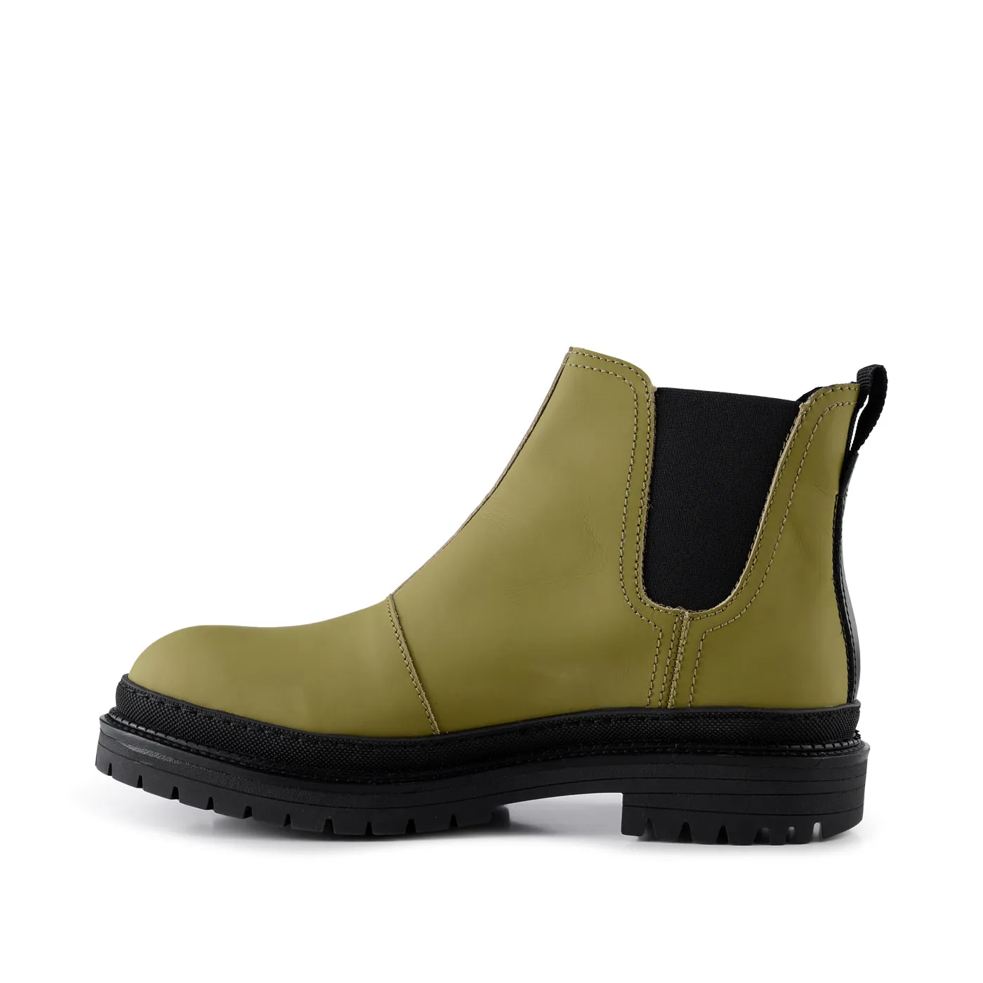 Arvid chelsea boot leather - KHAKI GREEN