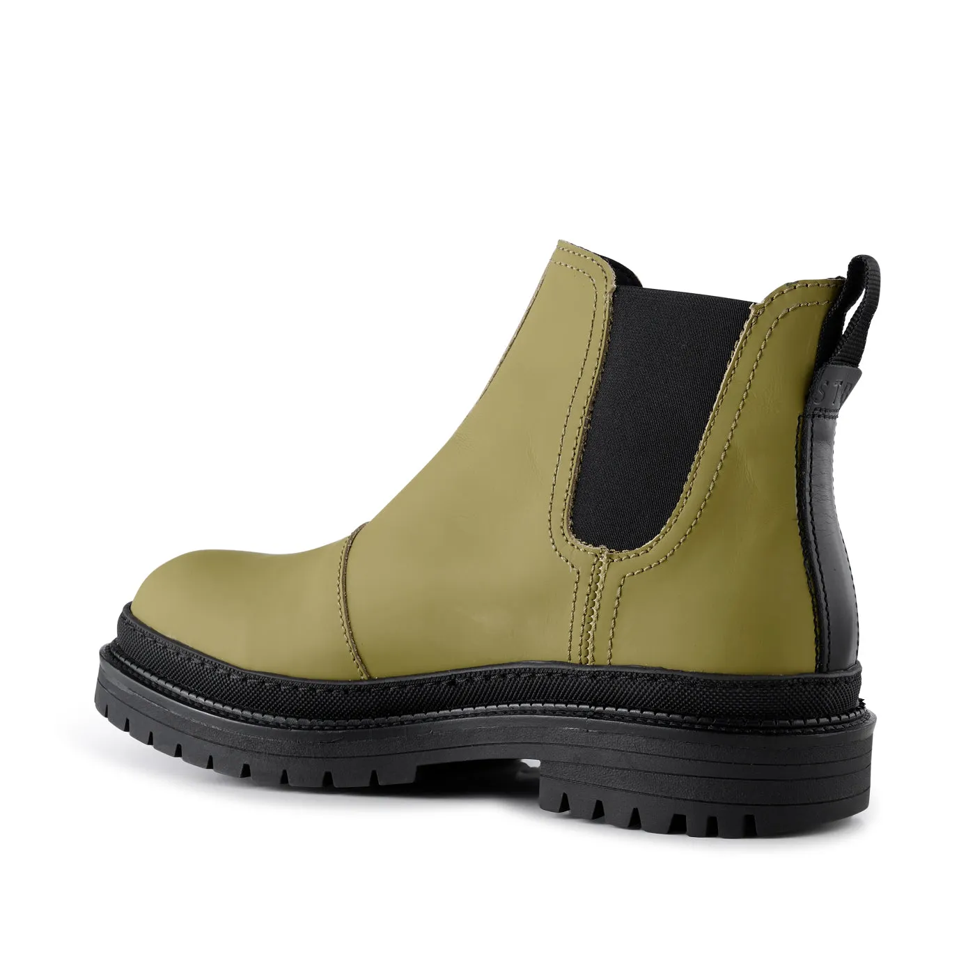 Arvid chelsea boot leather - KHAKI GREEN