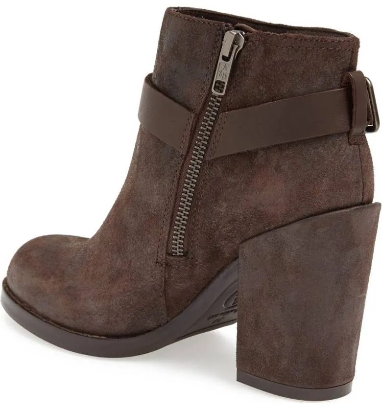 ASH Women's •Falcon•  Harness Ankle Bootie - Brown Leather 36