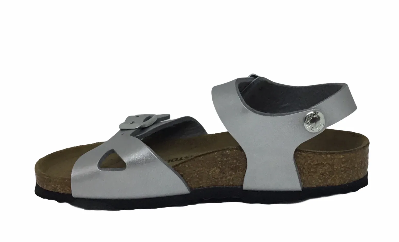 Birkenstock Junior Kids Rio Silver Narrow Fit