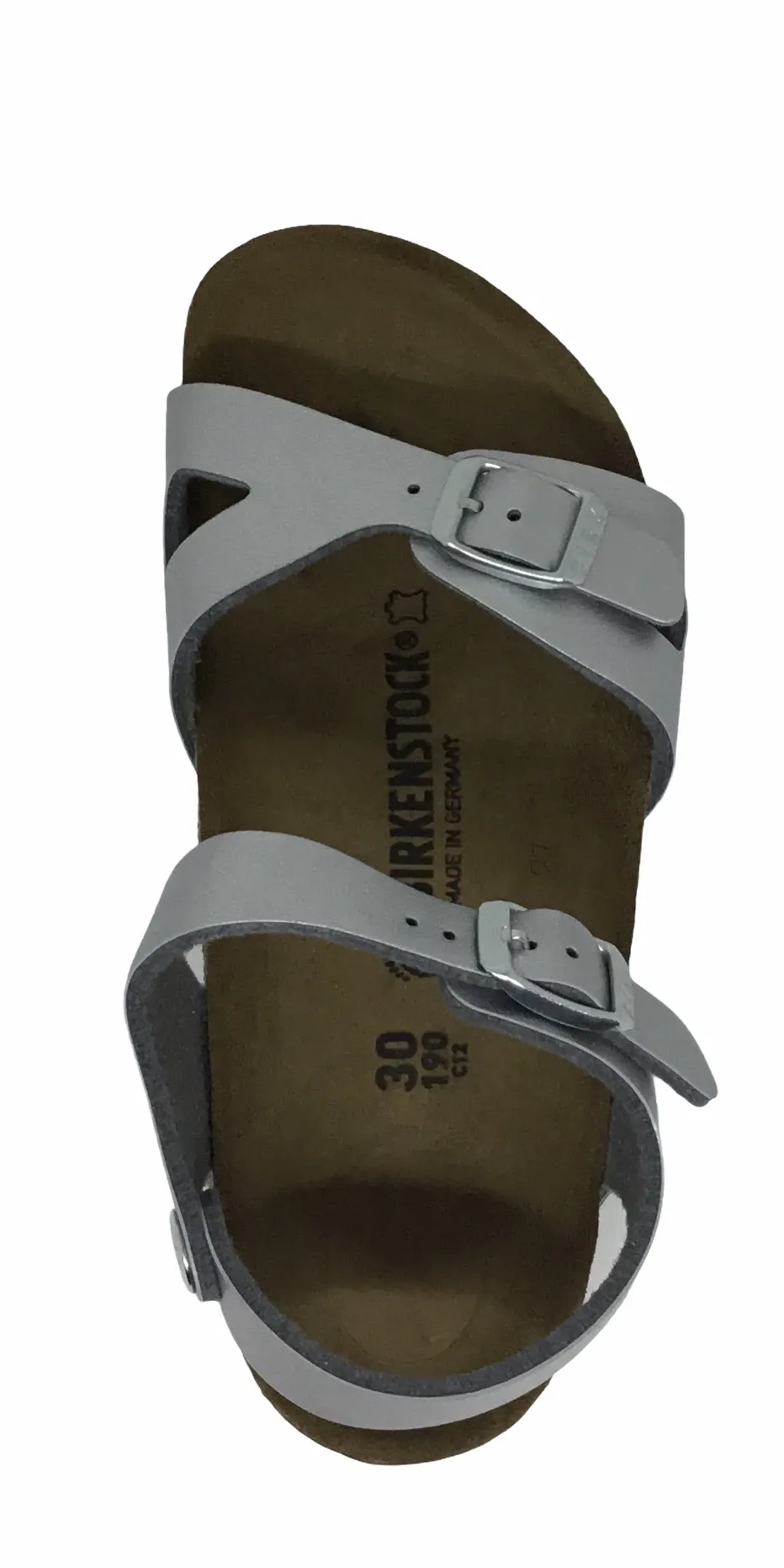 Birkenstock Junior Kids Rio Silver Narrow Fit