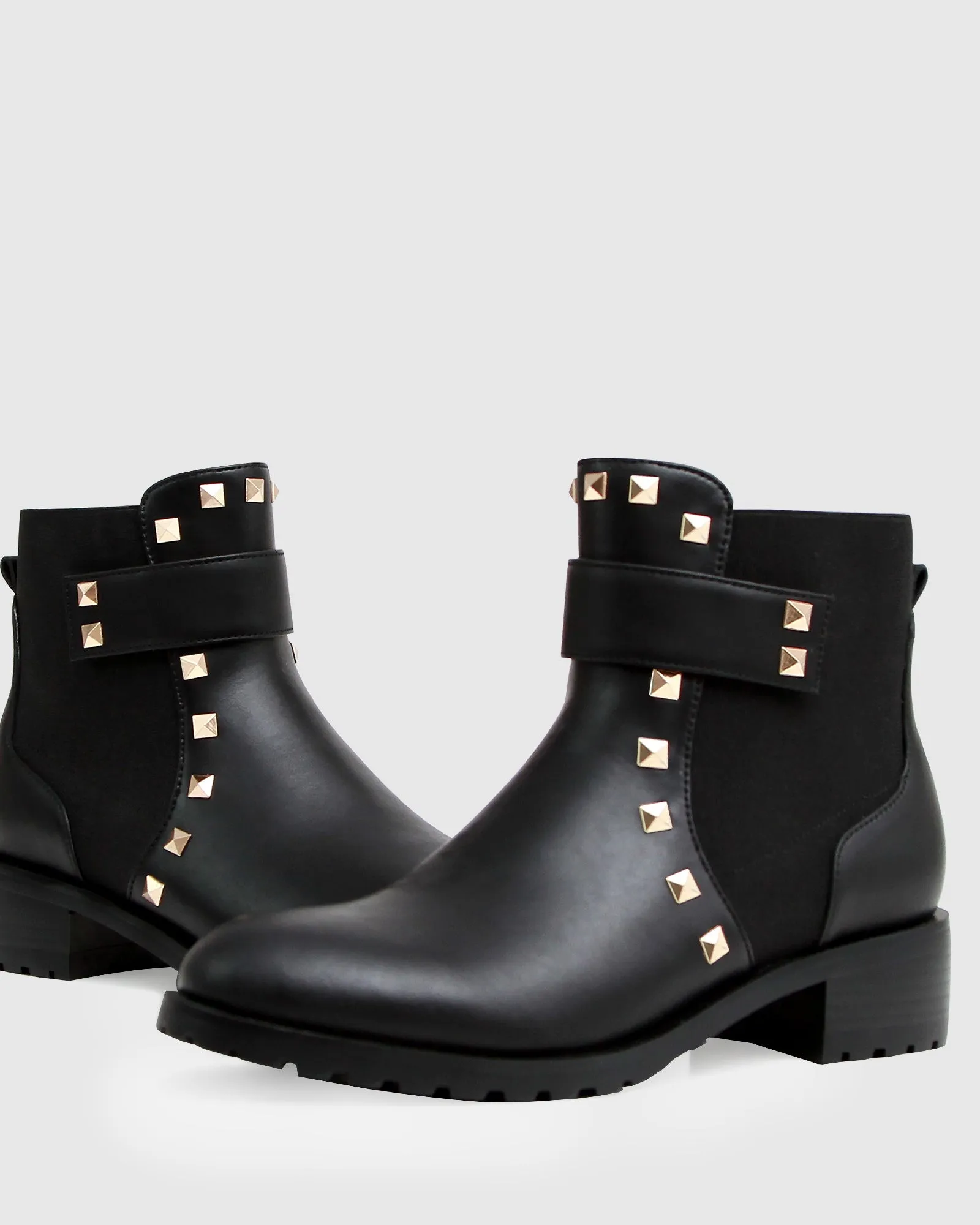 City Lights Leather Ankle Boot - Black