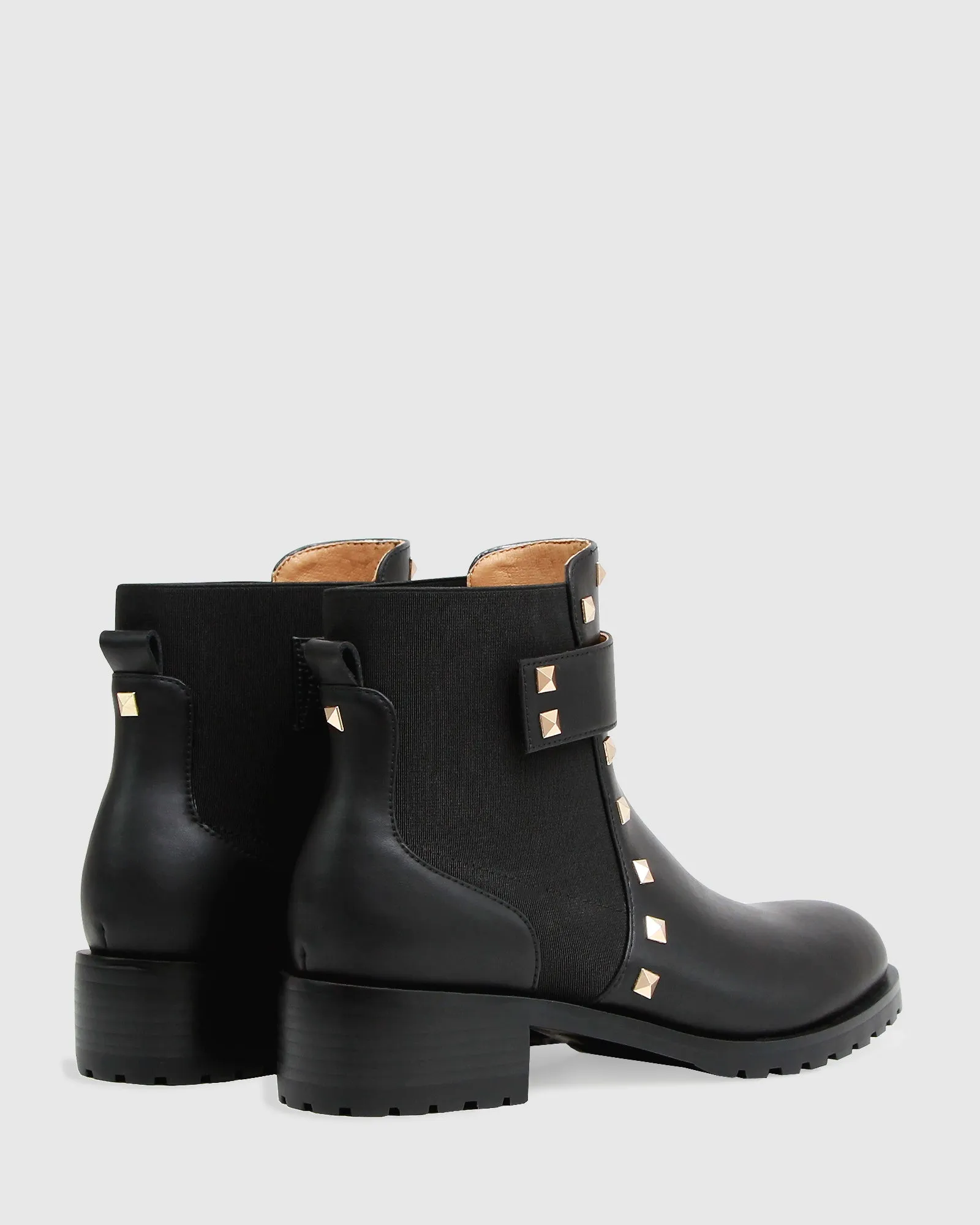 City Lights Leather Ankle Boot - Black