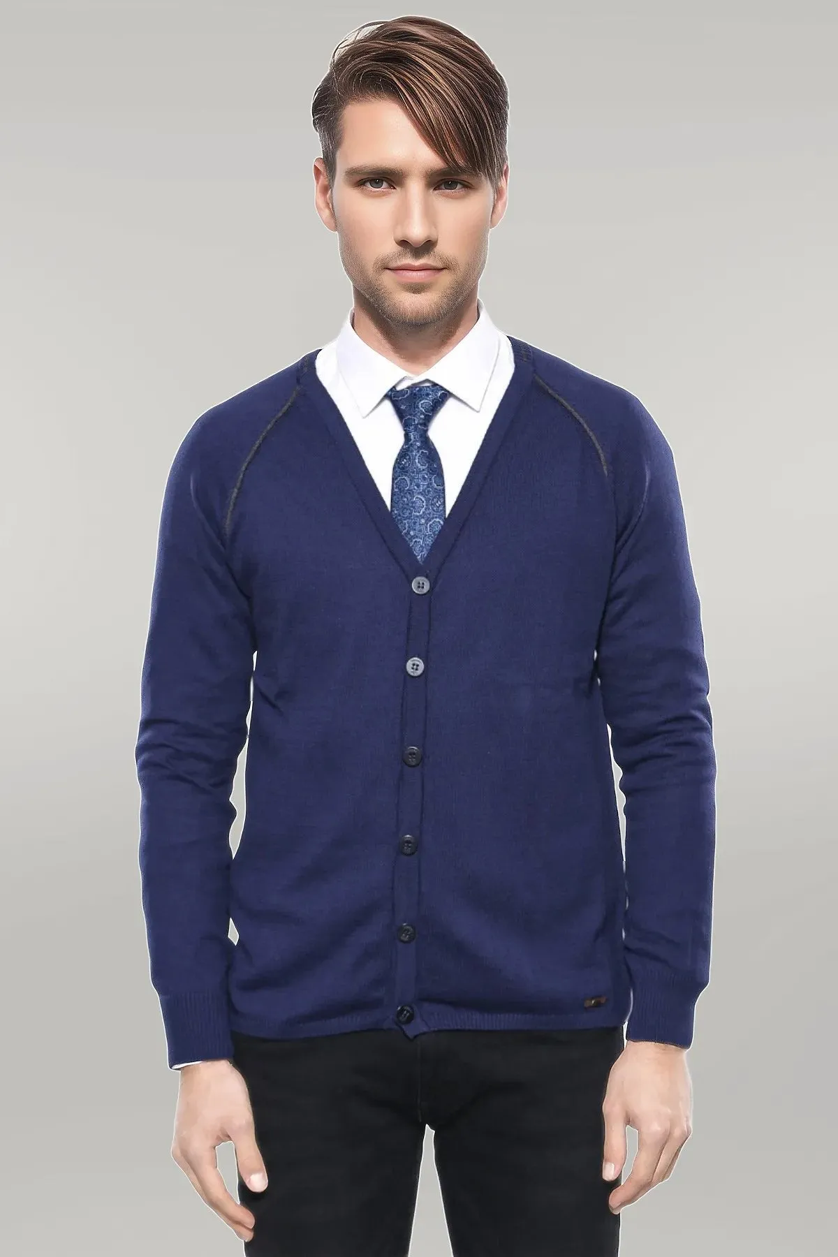 Cotton Knitwear Navy Blue - Wessi