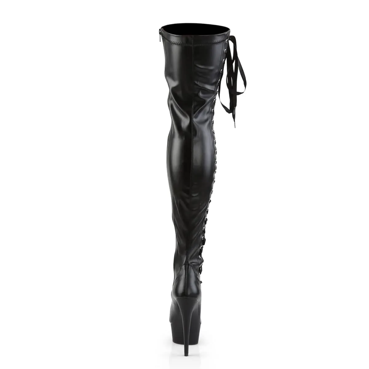 DELIGHT-3050 Black Thigh High Boots