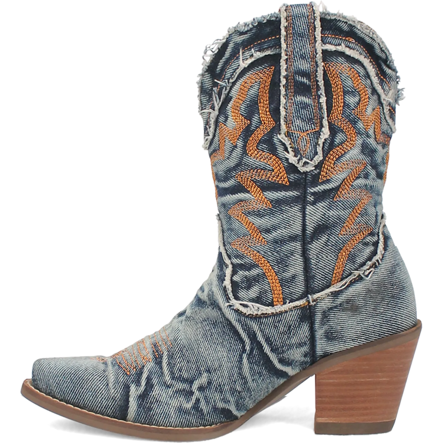 Dingo Women's 9" "Y'all Need Dolly" Short Denim Western Boot - Blue DI950