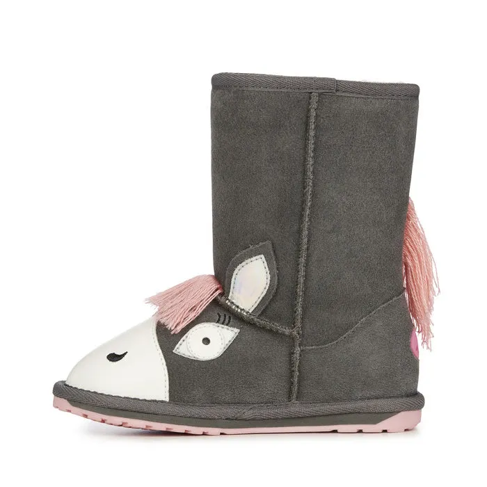 EMU Kids Pegasus Charcoal Wool Boot