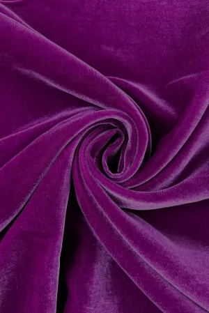 Fuchsia Silk Rayon Velvet Fabric