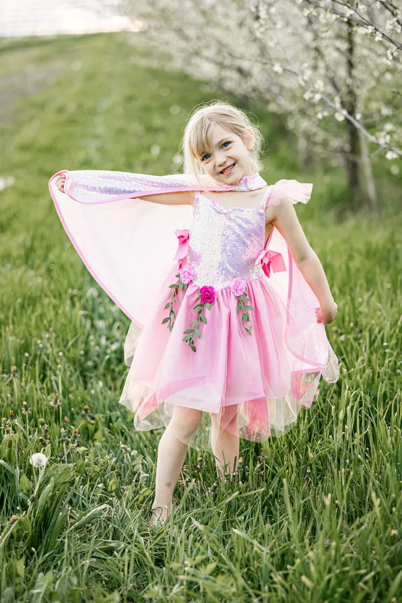 Great Pretenders Pink Sequins Forest Fairy Tunic, Size 3-4