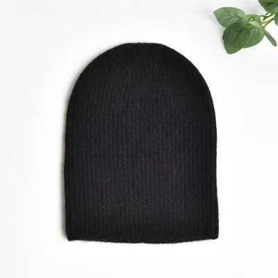 Green Cashmere & Wool blend 3-in-1 Knit Hat