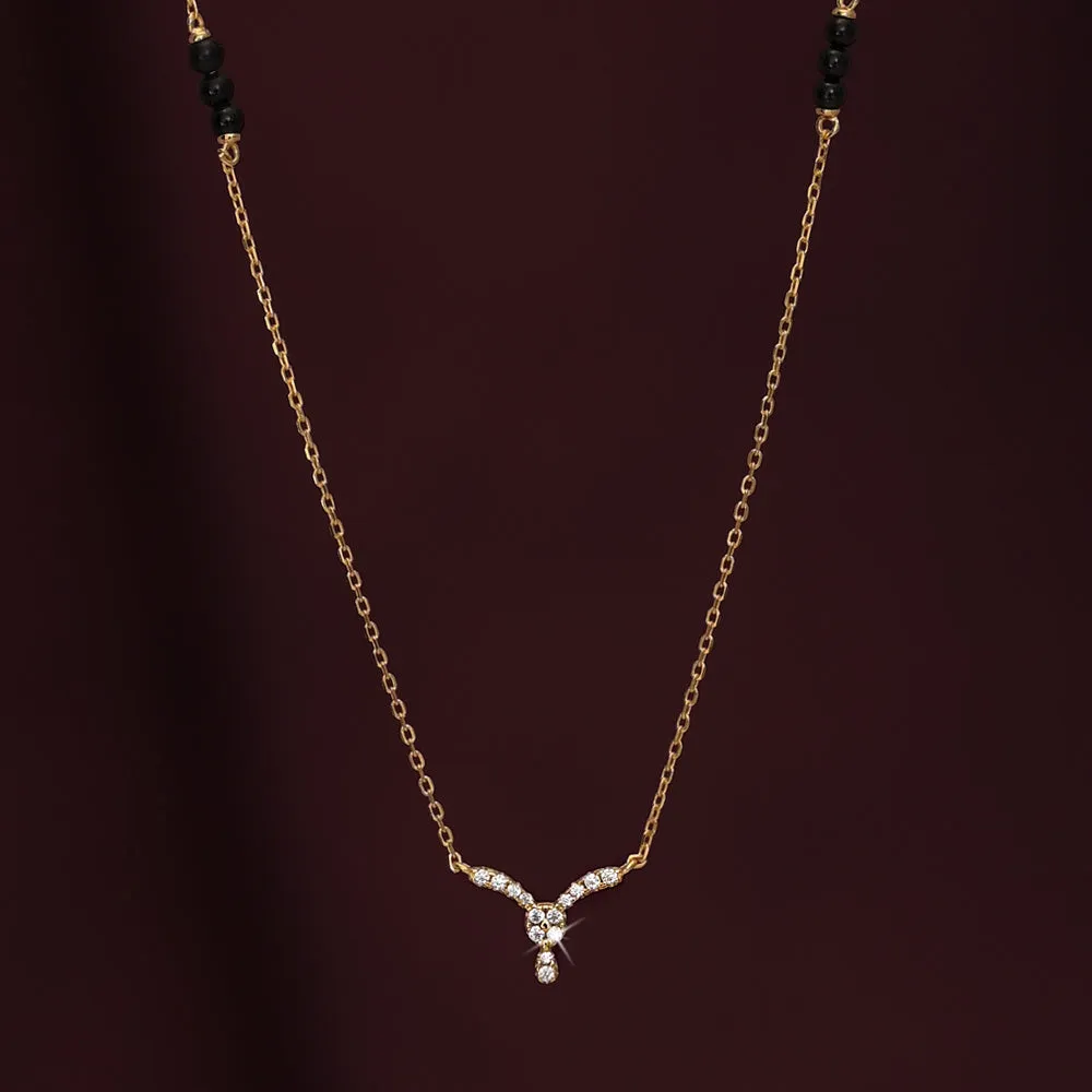 Kanike Diamond Mangalsutra   | BIS Hallmarked | 18k Gold Vermeil