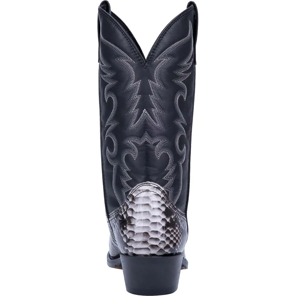 Laredo Monty Black & White Snake Print Boots