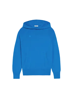 Mens Recycled Cashmere Hoodie—cerulean blue