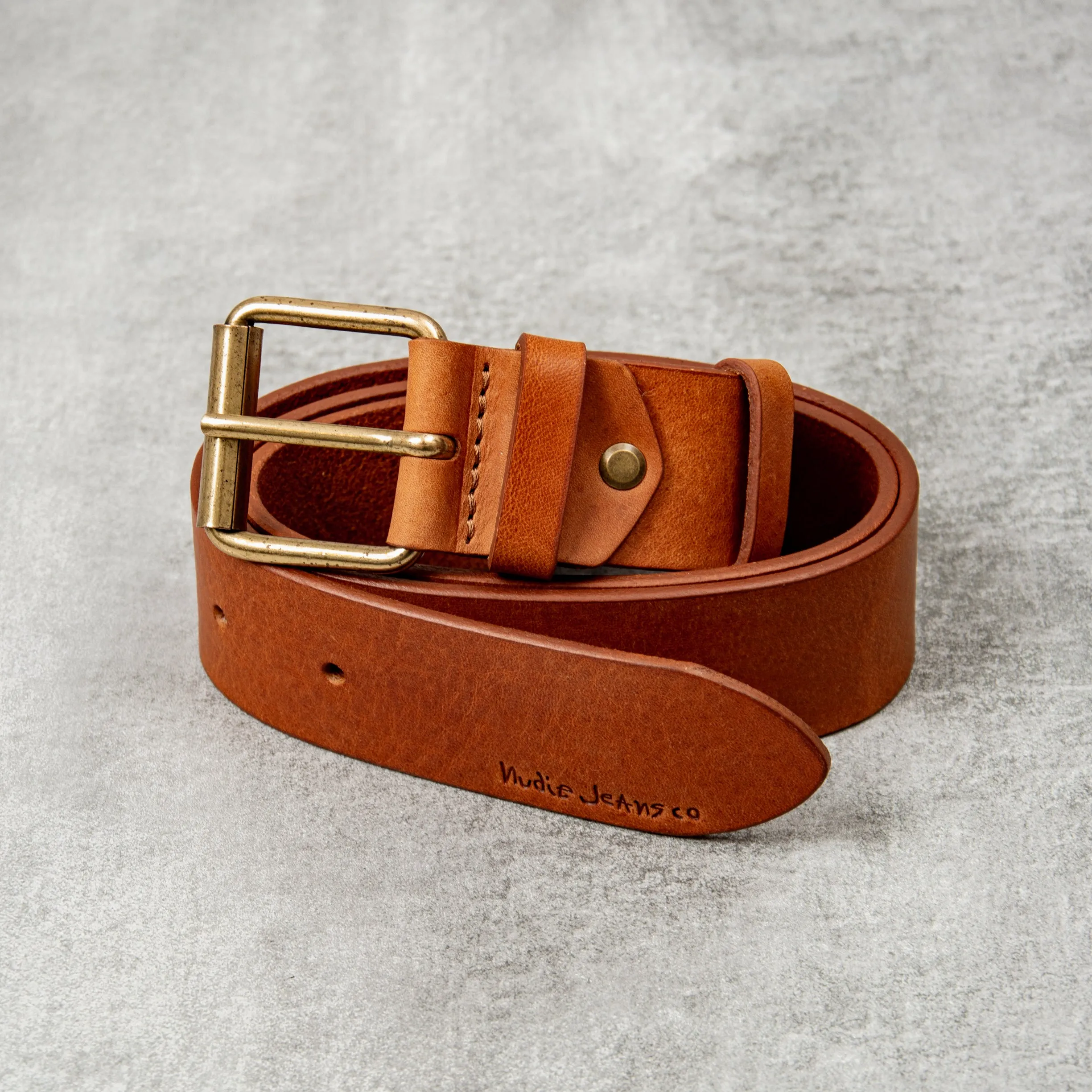 Nudie Pedersson Leather Belt - Toffee Brown