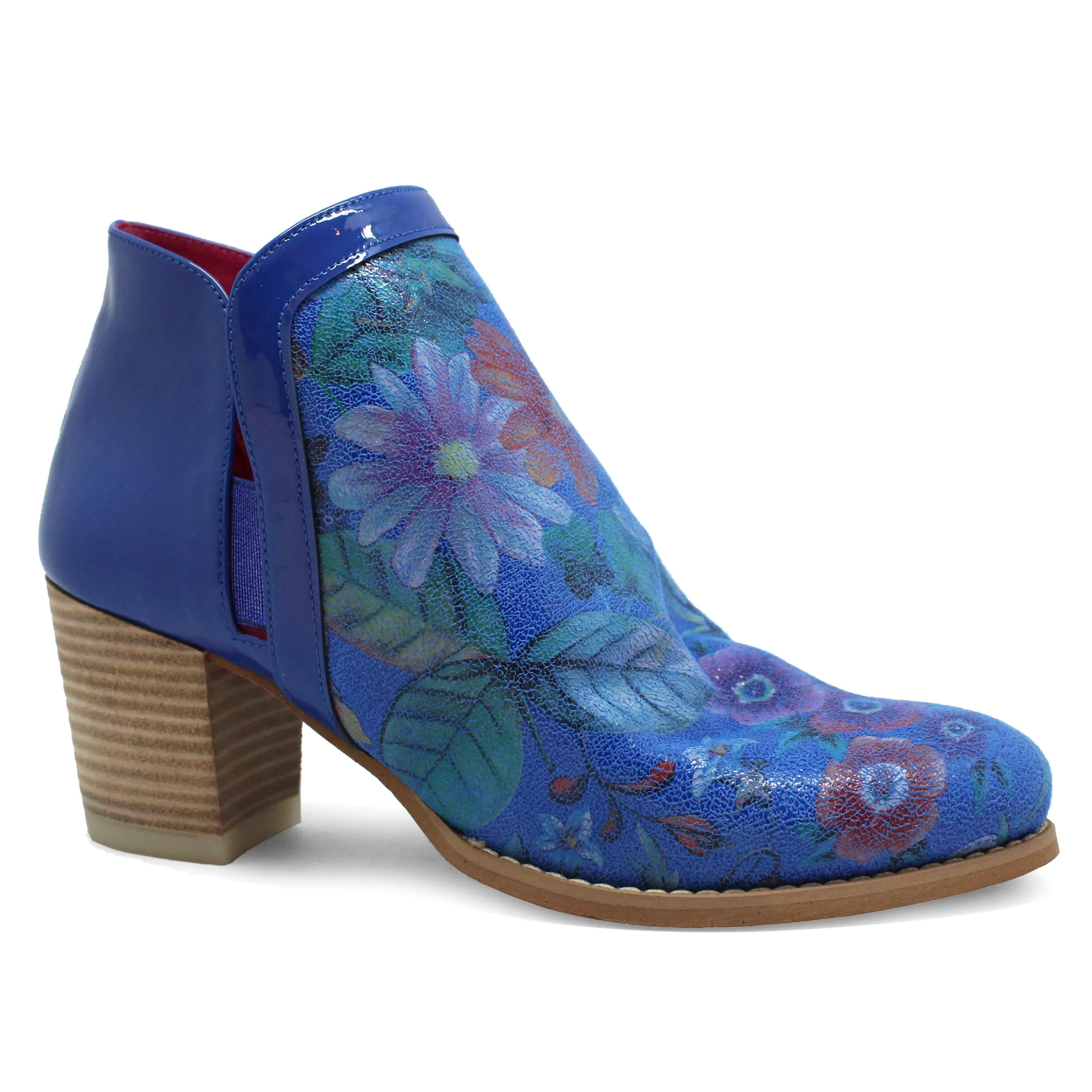 Plume - Blue Flower ankle boot