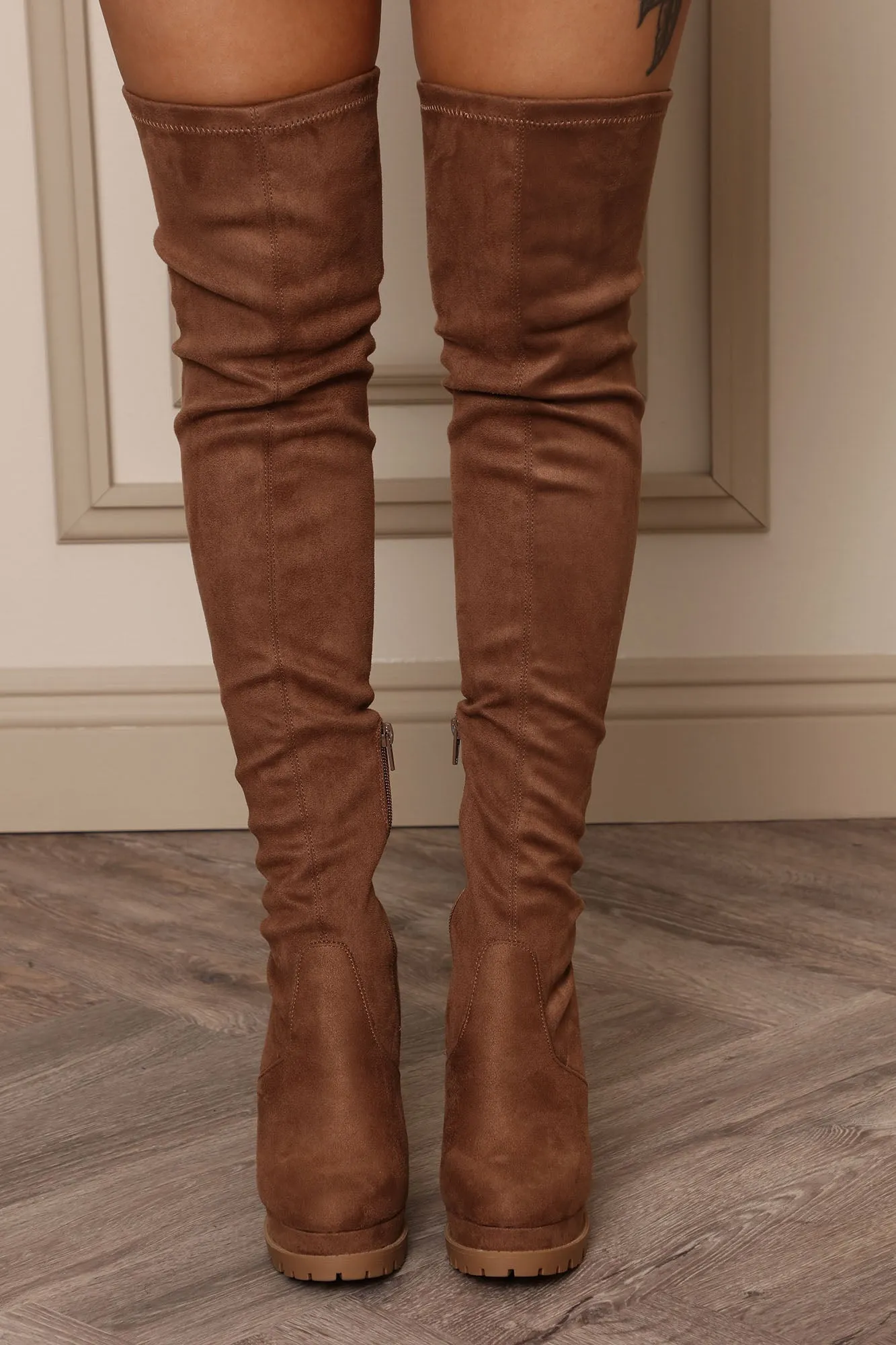 Protect My Heart Over The Knee Boots  - Brown