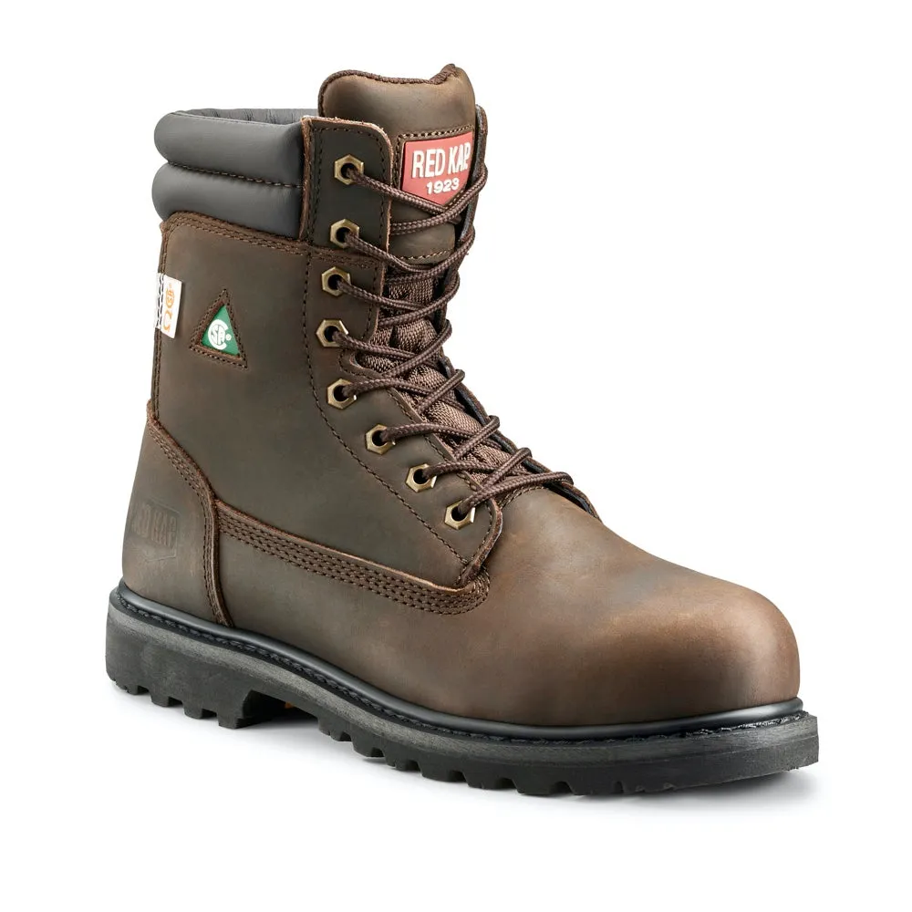 Red Kap Unisex 8" Steel Toe Work Safety CSA Boot CF23100ABR - Brown