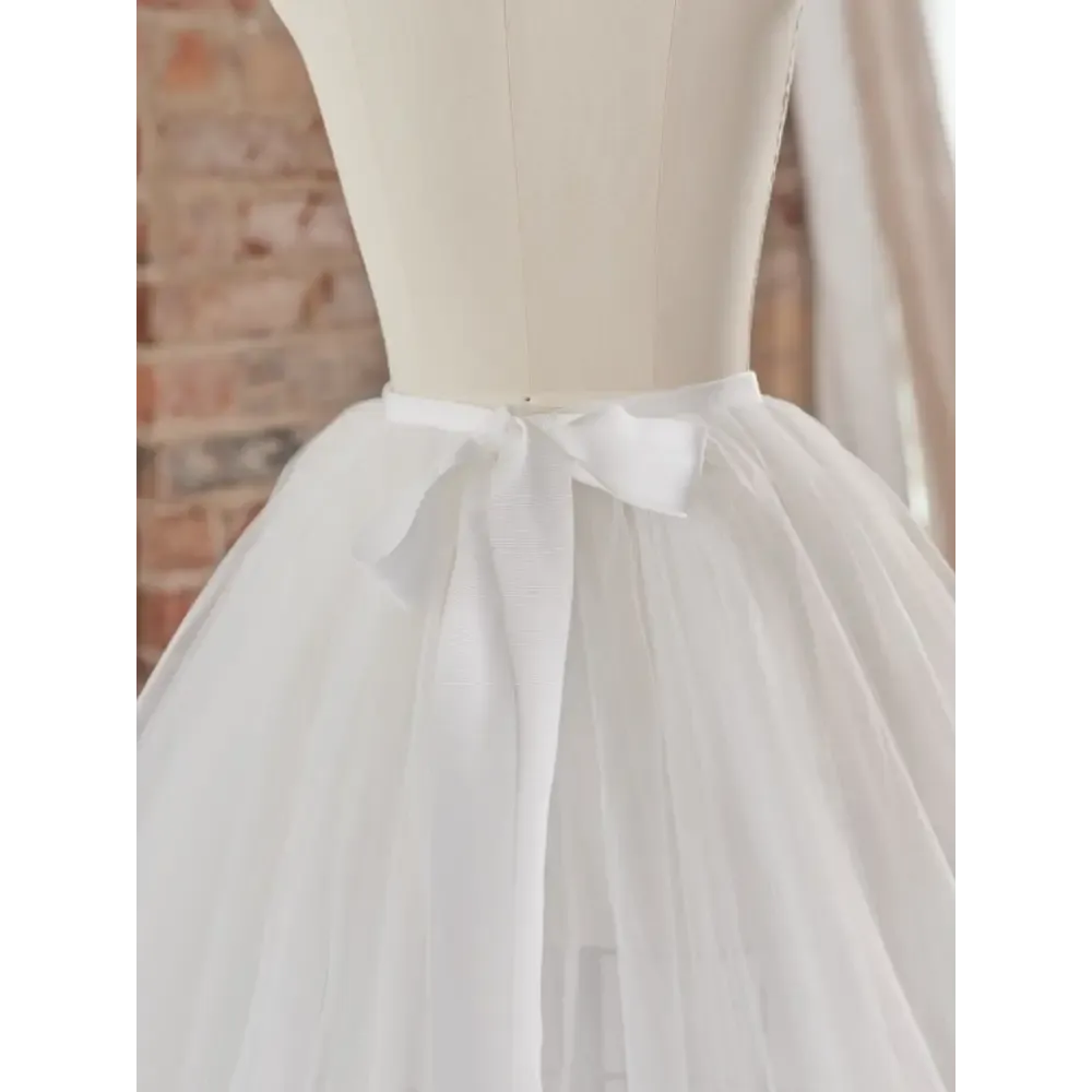 Sottero and Midgley Gibson detachable train with plain tulle