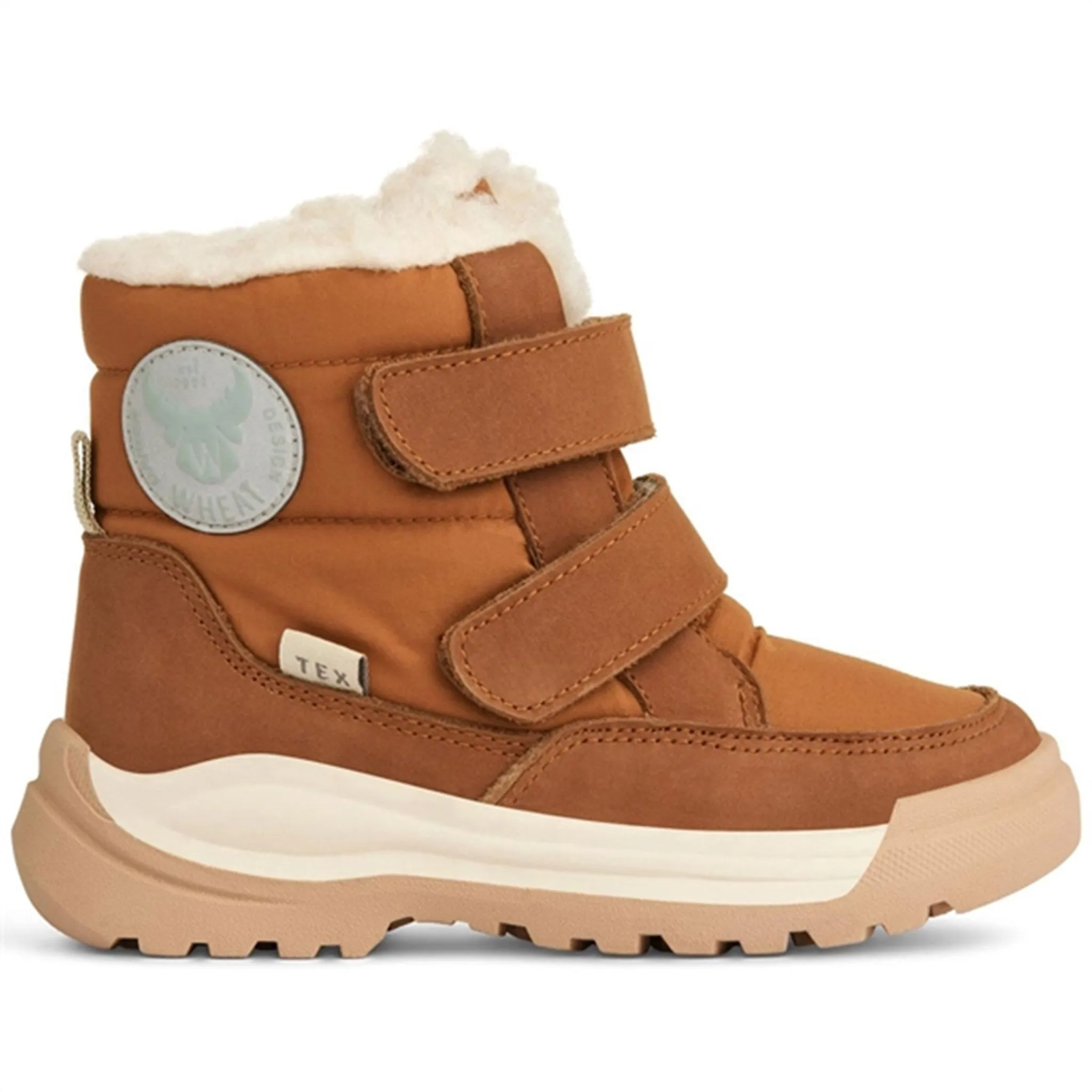 Wheat Winter Boots Millas Double Velcro Tex Cognac