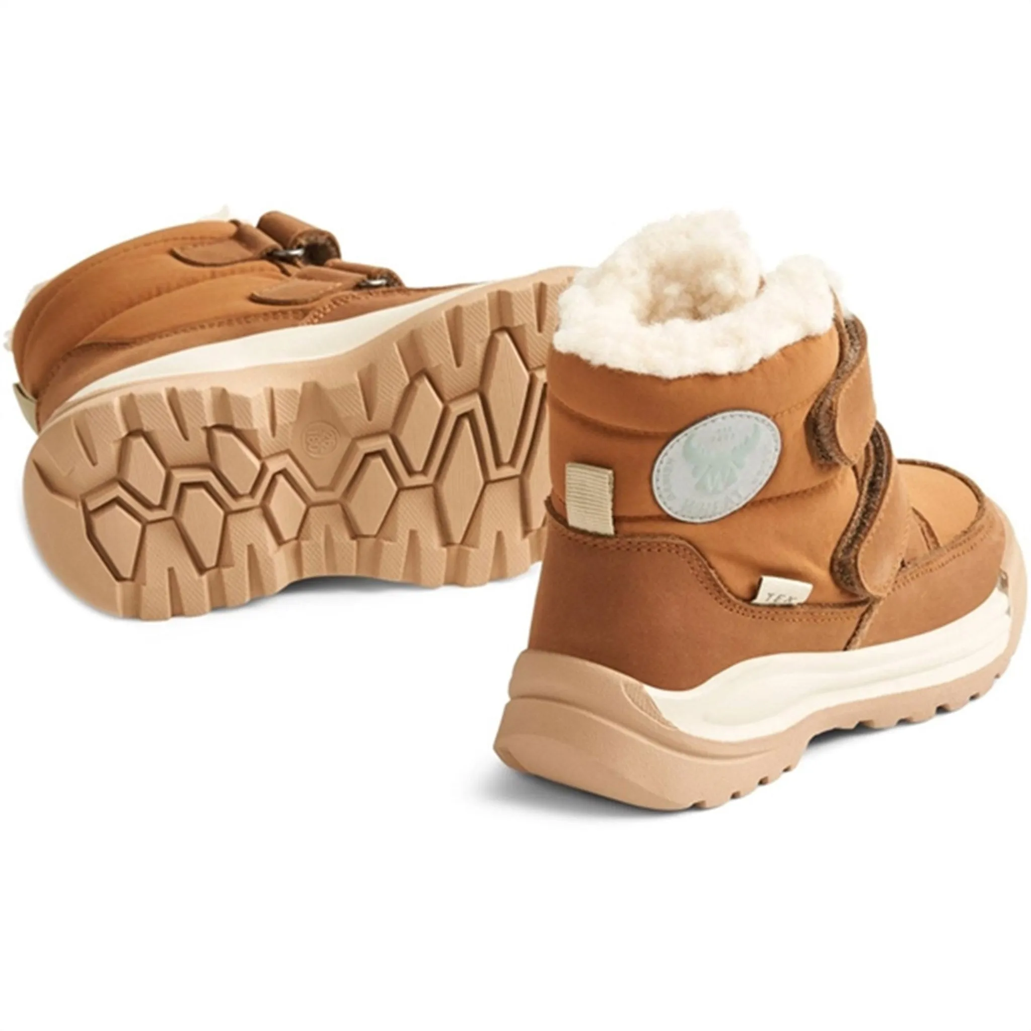 Wheat Winter Boots Millas Double Velcro Tex Cognac