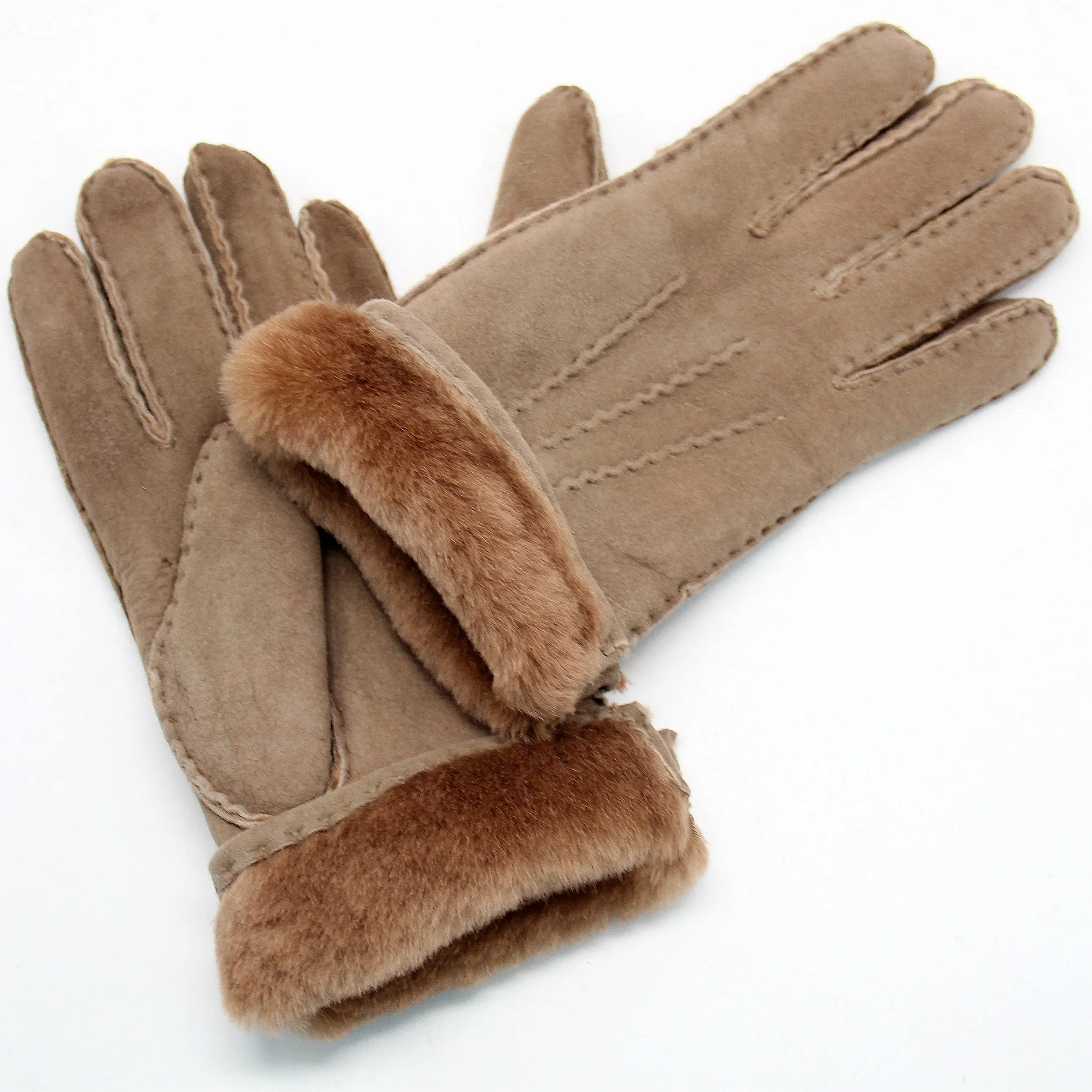 YISEVEN Womens Sheepskin Leather Shearling Gloves